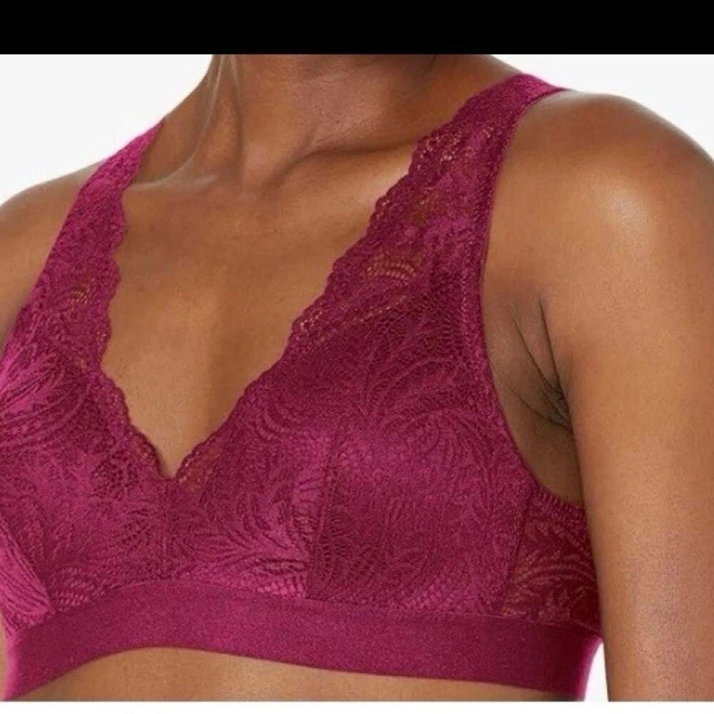 Bali Women's Pink and Burgundy Bra